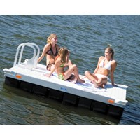 8'X8' Swim Platform Aluminum-White With Accessories 8'X8' Swim Platform Aluminum-White With Accessories