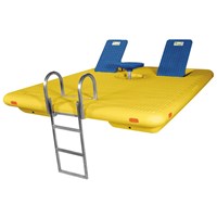 8'X10' YELLOW OTTER SWIM RAFT COMPLETE-BLUE SEATS 8'X10' YELLOW OTTER SWIM RAFT COMPLETE-BLUE SEATS