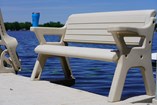 6' Pebble Beach Wave Dock Bench