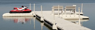 4' Pebble Beach Wave Dock Bench
