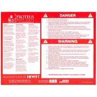 PROTEUS HYD BOX DANGER STICKER
