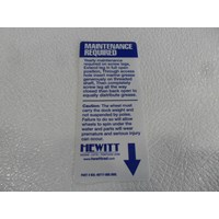 SCREW LEG MAINTANCE STICKER