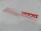 CAMPER STABILIZER WARNING