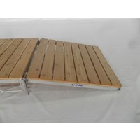4'X4' Ramp Aluminum-Cedar With Hinge