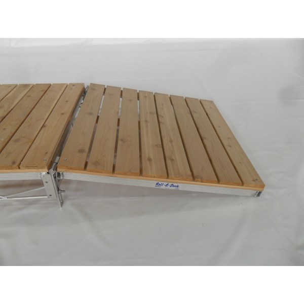4'X4' Ramp Aluminum-Cedar With Hinge