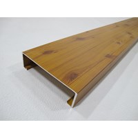 4' Aluminum Bench Panel Only-Wood Grain (1)
