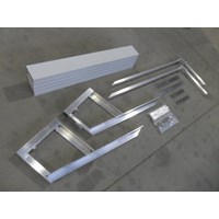 4' White Alum Bench Kit For Classic Dock