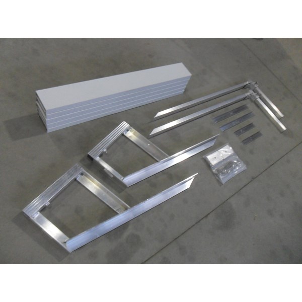 4' White Alum Bench Kit For Classic Dock