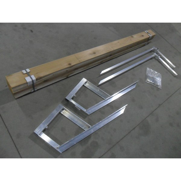 8' Wood Grain Alum Bench Kit For Classic Dock