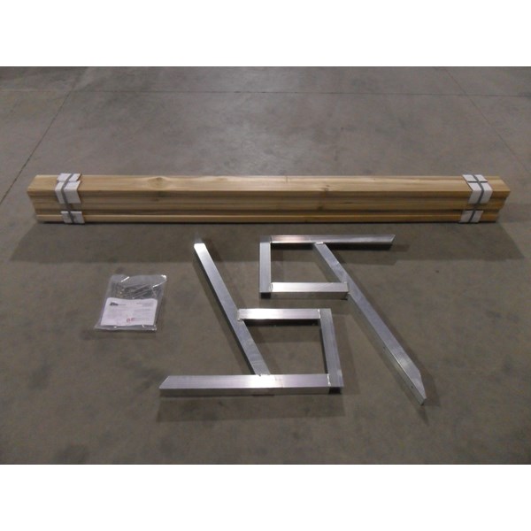 8' Free Standing Bench Kit With Wood Grain Panels