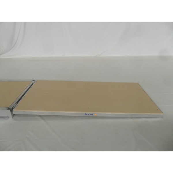 8' Classic Aluminum-Beige Ramp With Hinges
