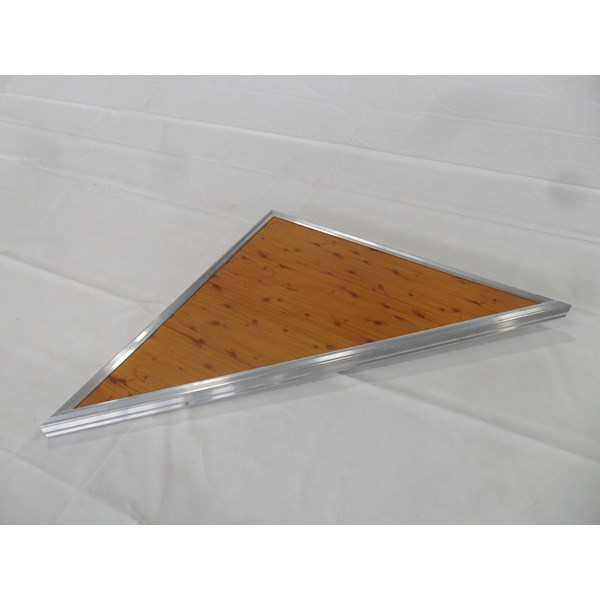 Ultra Dock Left Corner-Woodgrain Aluminum