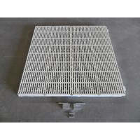 4'X4' VERS-A-DOCK RAMP WITH HINGE-THRUFLOW WHITE