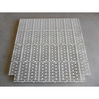 Vers-A-Dock Decking With Cut Out Holes-Thruflow White