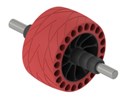 Pro 8 Upper Red Roller Replacement Wheel Kit