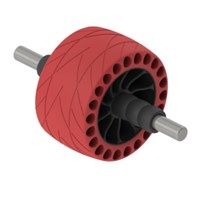 Pro 8 Upper Red Roller Replacement Wheel Kit