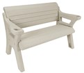 4' Pebble Beach Wave Dock Bench