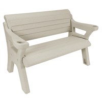 4' PEBBLE BEACH WAVE DOCK BENCH