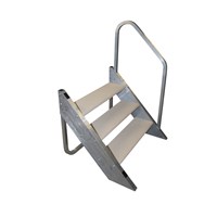 DOCK 3-STEP WITH HAND RAIL-BEIGE