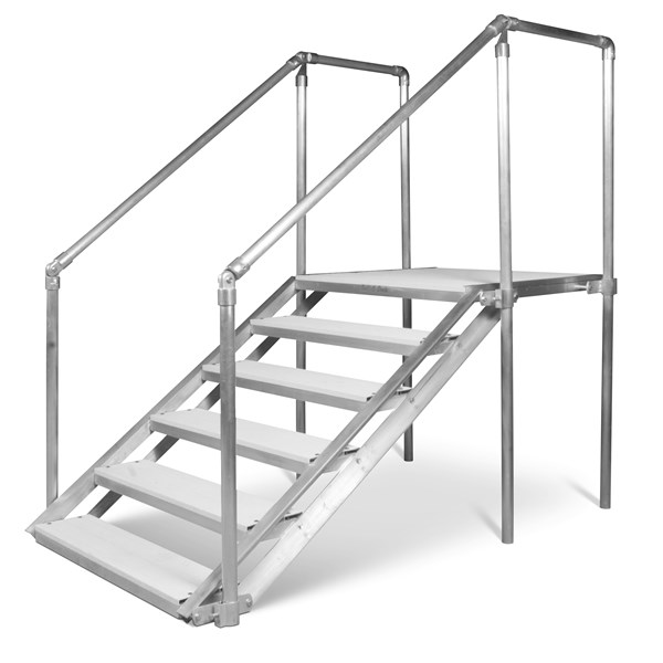 3' Adjustable Steps-White (3' To 4-1/2')