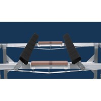 14' CARPETED WOOD BUNKS (2)