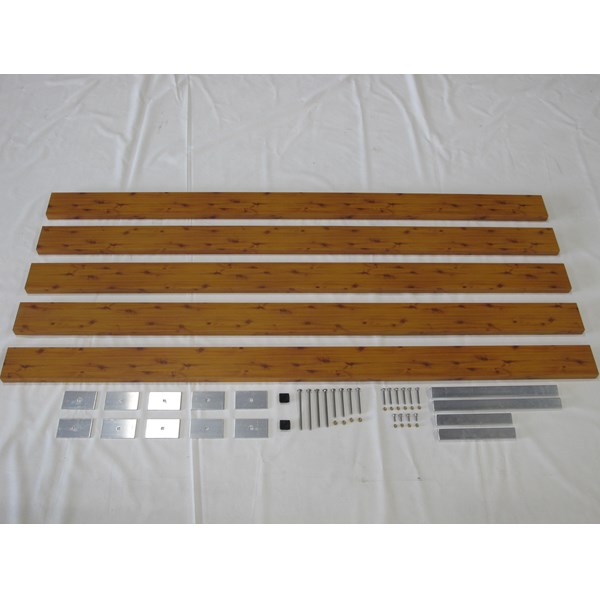 8' Aluminum Bench Panel-Wood Grain (5)
