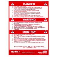 ROLL-A-RAIL DANGER LABEL