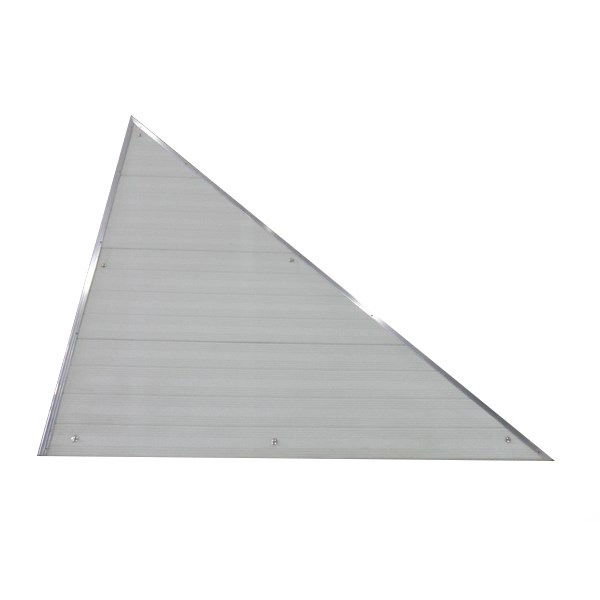 Left Triangle Corner Aluminum-White