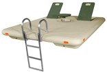 8'X10' Beige Otter Island Swim Raft Complete-Green Seats