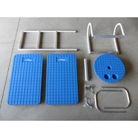 OTTER ISLAND SWIM RAFT SEAT/TABLE/LADDER-BLUE
