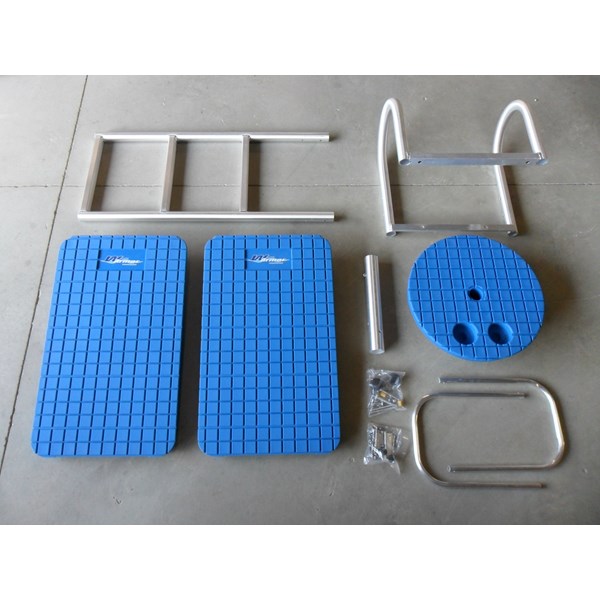 Otter Island Swim Raft Seat/Table/Ladder-Blue