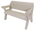 5' Pebble Beach Wave Dock Bench