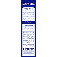 SCREW LEGS LABEL