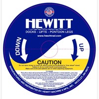 CAUTION WINCH WHEEL STICKER 8