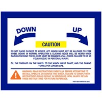 WINCH BOX CAUTION STICKER