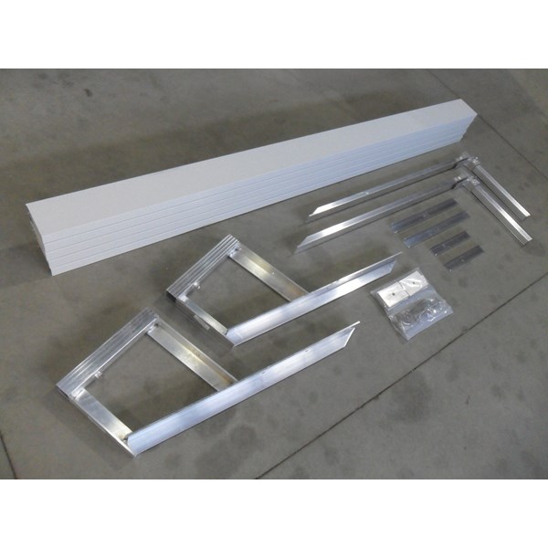 8' Bench Kit With White Panels For 4' Dock